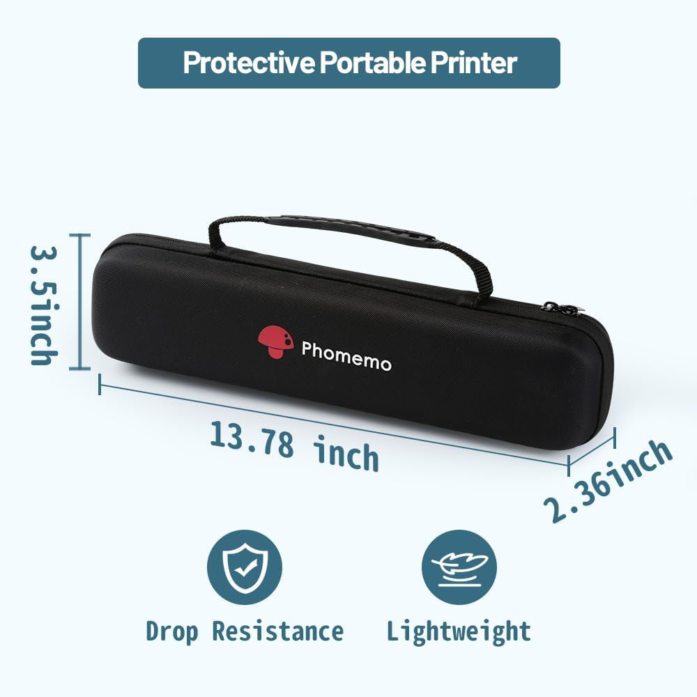 Portable Storage Case for M08F/D810/P831/TP81 Letter & A4 Printers - Compatible with Itari A886 and TATTMUSE A887 - Holder for Paper and USB Cable (Box Only)