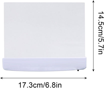 Flat Book Lights for Reading at Night in Bed Clear LED Book Page Light Bookmark Light for Reading Illuminator Panel Plate Lamp Board Wireless (White)